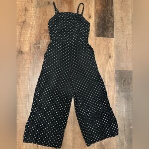 Black Polka Dot Wide-Leg Jumpsuit size XS